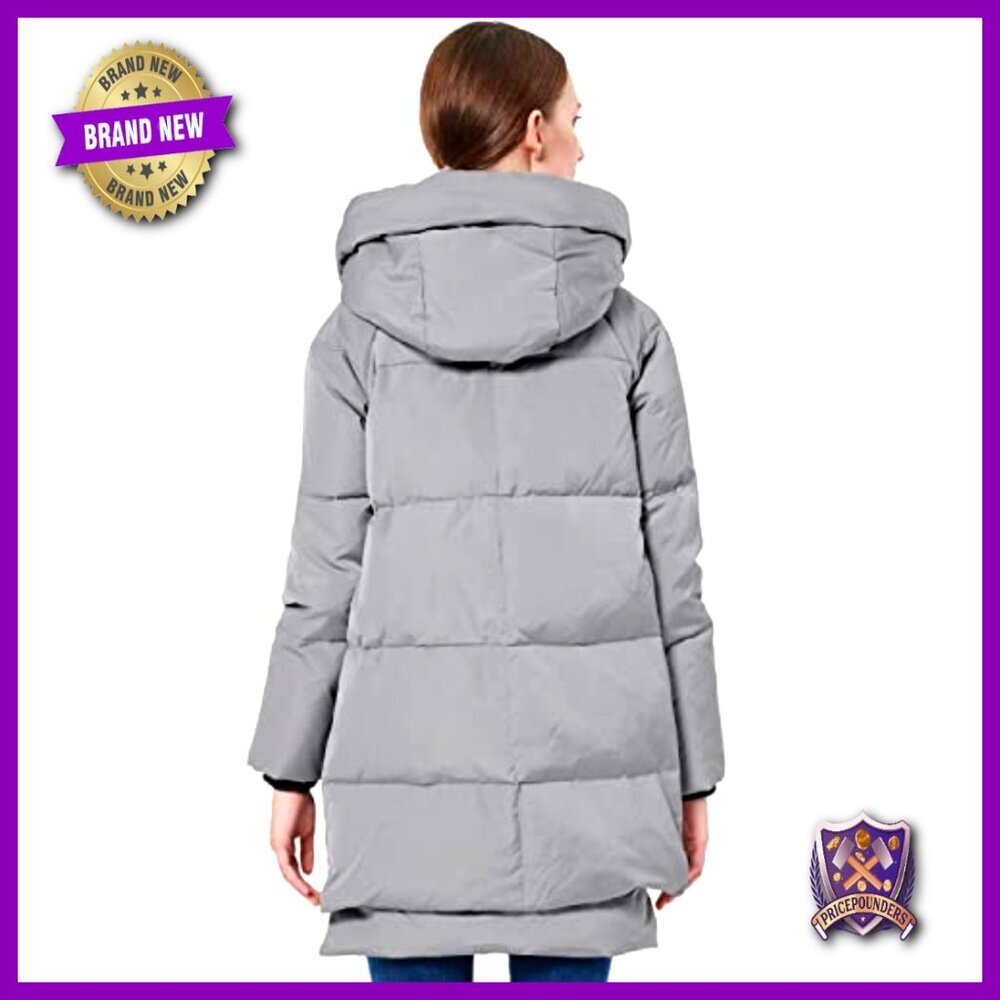 Thickened Down Jacket Oversized Chic Warm Winter Coat Fleece Hood Pockets - Picture 2 of 7